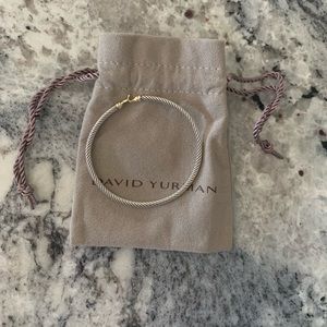 David Yurman Large Kids Cable Buckle Bracelet with 14K Yellow Gold